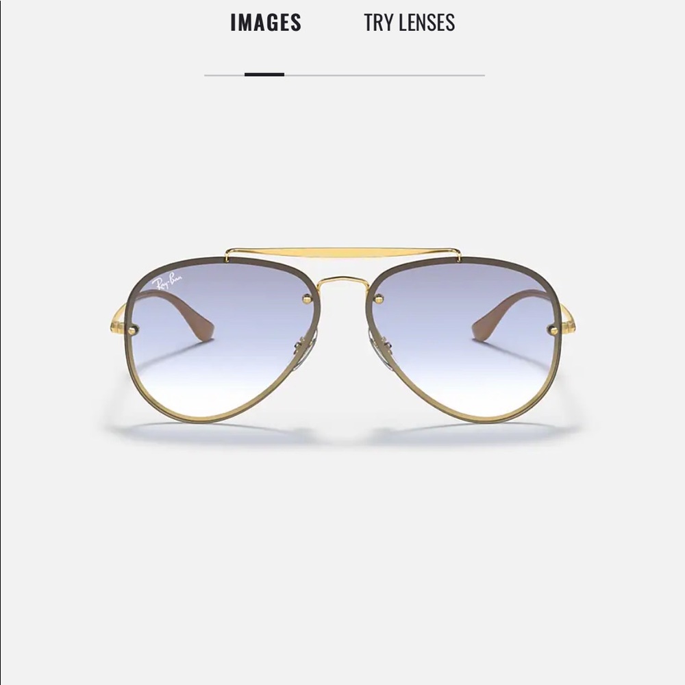 BRAND NEW Never Worn w case! Blaze ray ban blue gradient aviator sunglasses